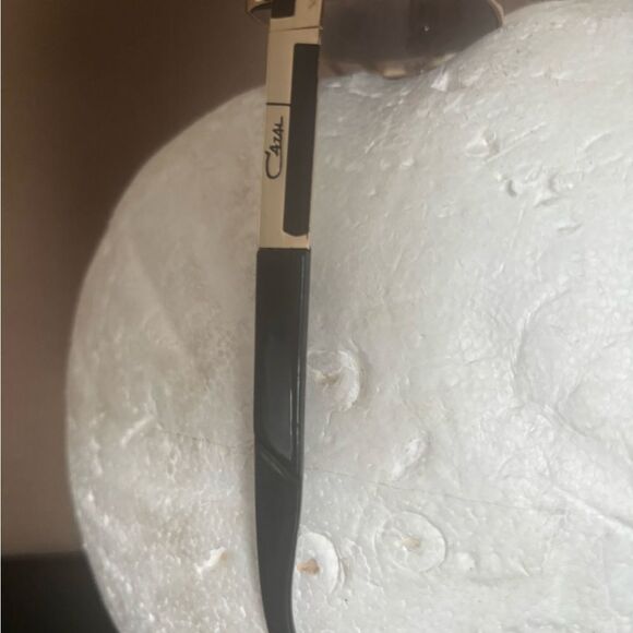 CAZAL SUNGLASSES 988 001 BLACK GOLD FRAMe glasses big logo LENS cutout accessory - Picture 10 of 11